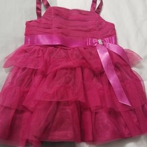 Fushia ruffle dress